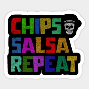 Chips salsa repeat, Cinco De Mayo, Fiesta de cinco de mayo design, Funny Cinco de Mayo, Cinco de Mayo Party, Cinco de Mayo Gifts, Cinco de Mayo Gift Sticker